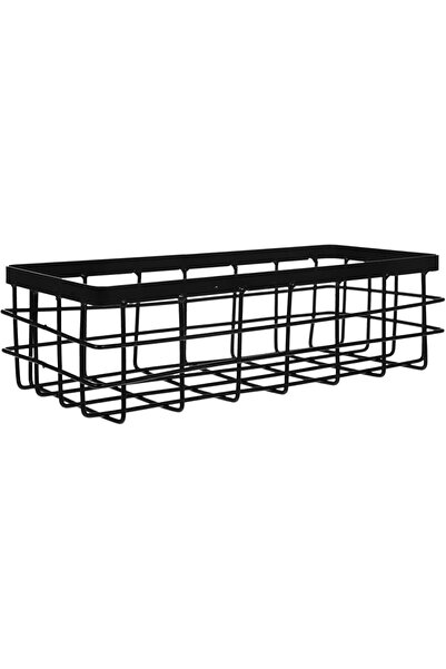 Baluue Rectangular Metal Storage Basket Wall-mounted Shower Rack for Bathroom...