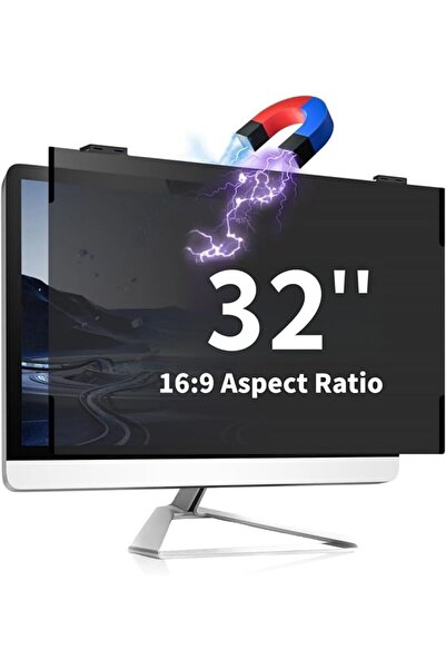 Ssumght Magnetic 32 Inch Computer Screen Privacy Shield, Privacy Screen Filte...