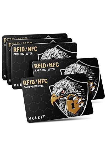 VULKIT مجموعة من 5 بطاقات لحجب إشارات RFID، واقيات RFID/NFC، درع حماية للمحفظ...