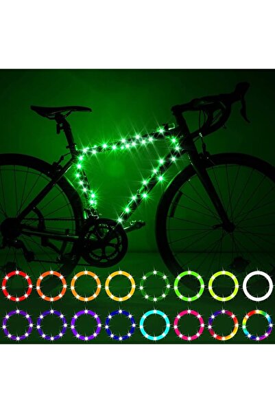 Arabest ضوء إطار الدراجة بتقنية LED - ضوء إطار الدراجة مع جهاز تحكم عن بعد بـ...