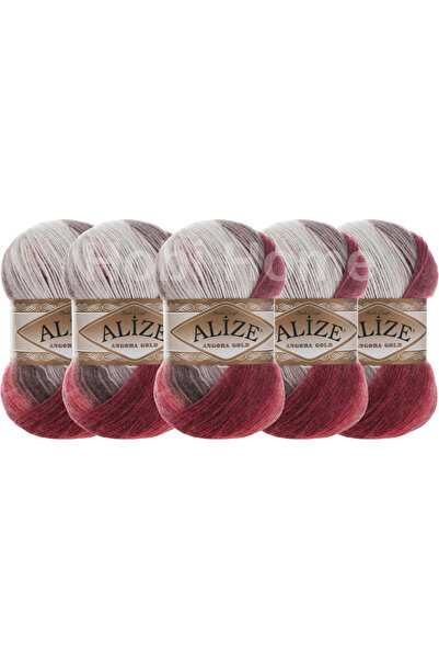 Alize Angora Gold Batik Hand Knitting Yarn 5 Pack 500 Gr - Color 1984
