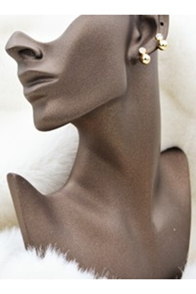 Stoneage Ball earrings - gold color -