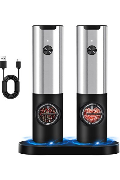 Generic Brand Râșniță electrică piper, încărcare USB, măcinare reglabilă, LED...