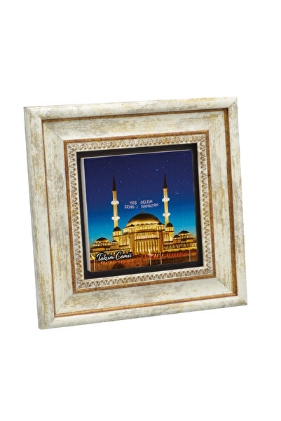 Sadrazam Taksim Mosque Image Printed Natural Stone Table 20X20 1G-Taksimcamii4