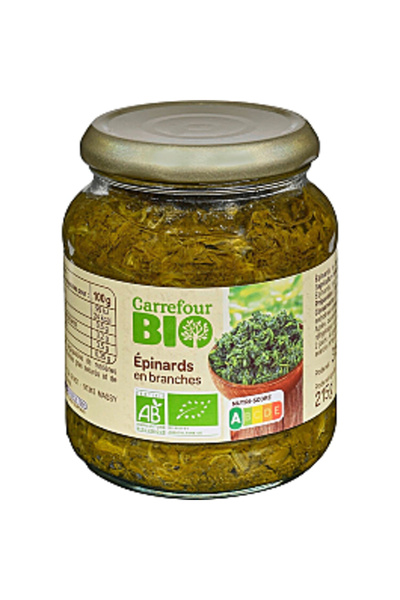 Carrefour Bio Frunze de spanac, 315 g