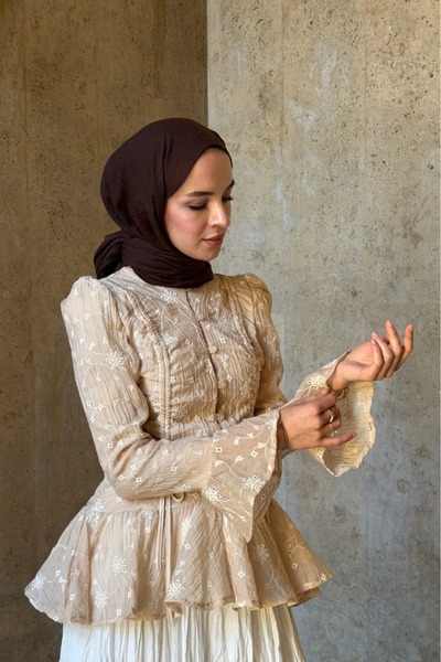 fayaboutique.com Vizon Dantelli Verano Gömlek