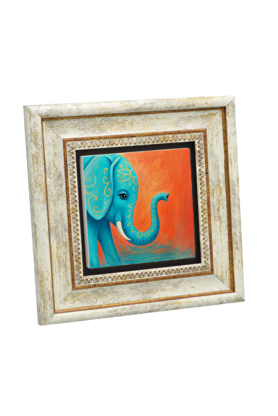 Sadrazam Elephant Printed Natural Stone Table 20X20 1G-Fil1