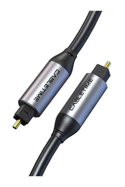 Cabletime καλώδιο ήχου Toslink CT-AV380-P04GN, gold plated, 5mm, 3m, μαύρο