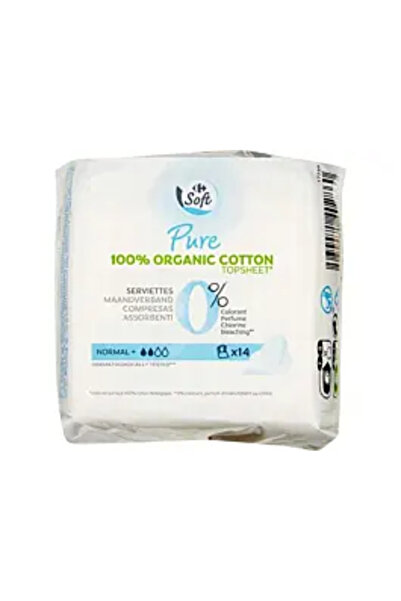 Carrefour Soft Absorbante de noapte Pure 14 bucăți