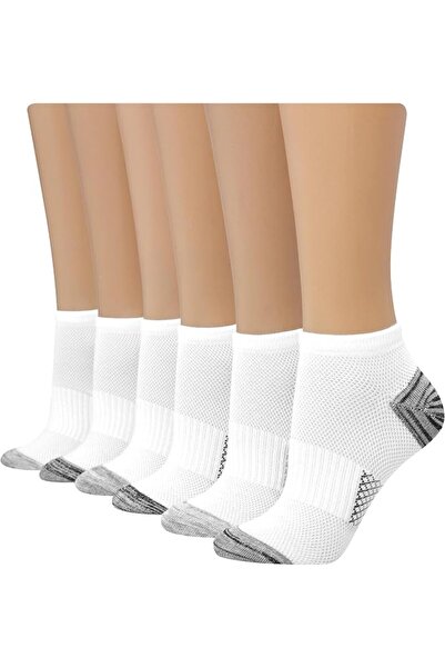 HANES Womens X-TEMP Ankle Accent Design Casual Sock
