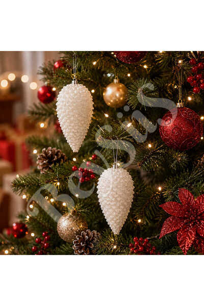 BeySüS Christmas Tree Ornament Luxury Pine Cone Set of 2