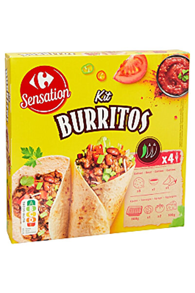Carrefour Sensation Kit Burrito, 510g