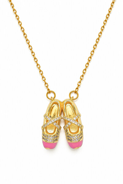 Duiwerlis Women's Ballet Shoe Pendant with Zircon Stone Romantic Stylish Mini...