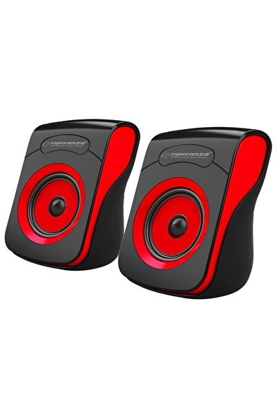 ESPERANZA Boxe stereo pentru PC, USB 2.0, 2x3W, Roșu/Negru