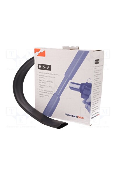 OEM Manşon termocontractabil HELLERMANNTYTON HISA-24/8-PEX-BK, cu adeziv, 3 1...