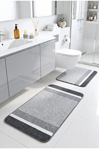 SANRUGS Home & Living ECO Banyo Paspası, 60x100 ve 50x60cm, 2'li Banyo Seti, ...