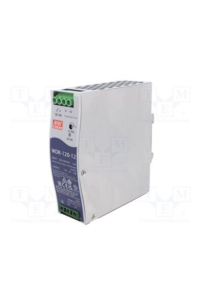OEM Alimentator pulsatoriu MEAN WELL WDR-120-12, pentru şină DIN, 120W, 12VDC...
