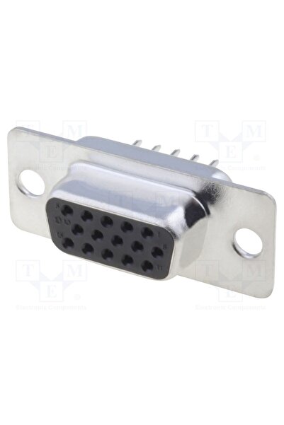 OEM Conector D-Sub HD ADAM TECH HDT15-ST, PIN 15, soclu, mamă, drept, THT, 5A...