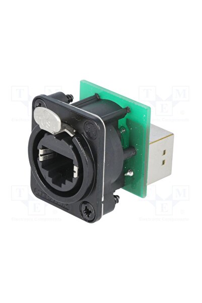 OEM Adaptor NEUTRIK NTR-NE8FDPB, soclu, etherCON, PIN 8, Cat 5e, ecranat, aur...
