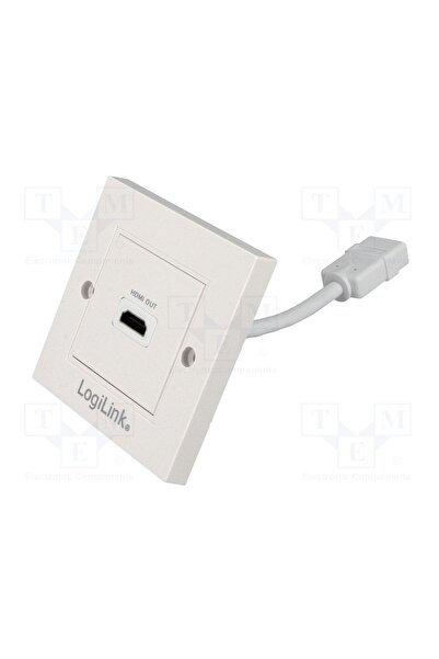 OEM Soclu de perete LOGILINK AH0014, albă, HDMI soclu x2, pt.perete
