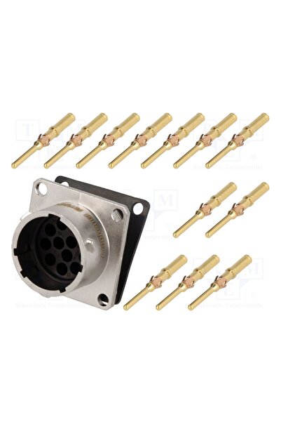 OEM Conector circular AMPHENOL RT001412PNH-K, soclu, PIN 12, tată, crimpat, R...