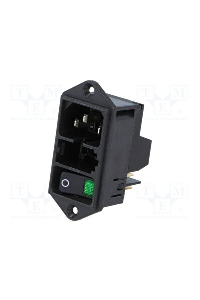 OEM Conector alimentare AC SCHURTER DD11.0124.1111, soclu, tată, 10A, 250VAC,...
