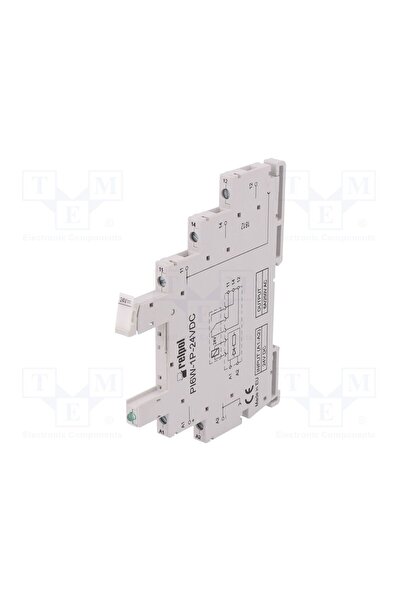 OEM Stativ RELPOL PI6W-1P-24VDC, PIN 5, 6A, 250VAC, pentru şină DIN, cleme cu...