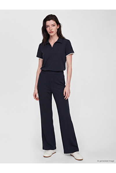 LC Waikiki Vizyon New Season Navy Blue Soft Touch Women's Sweatpants