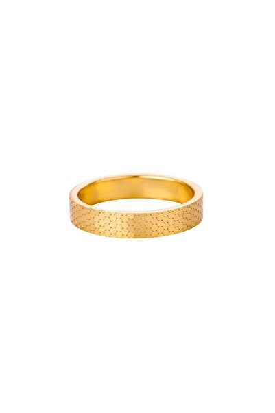 Peach Jewelry Peach Jewerly Δαχτυλίδι Από Ανοξείδωτο Ατσάλι Επιχρυσωμένο Βέρα...