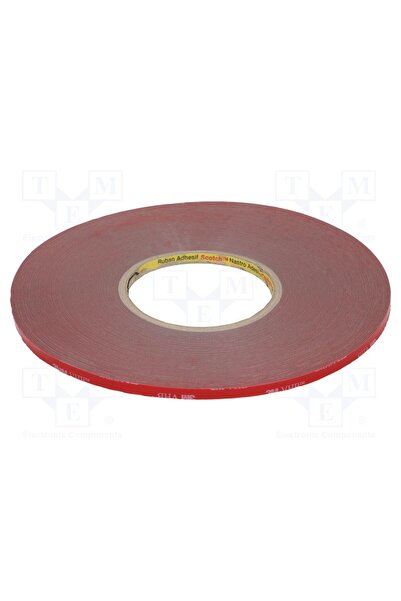 OEM Bandă de fixare 3M 3M-60-6-33, W 6mm, Thk 0,6mm, dublă, acril, gri, 25N/c...