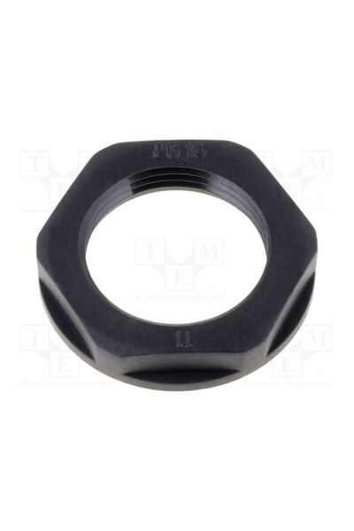 OEM Piuliţă HELU HELU-96177, PG29, poliamidă, 46mm, neagră, Filet PG, cu flanşă