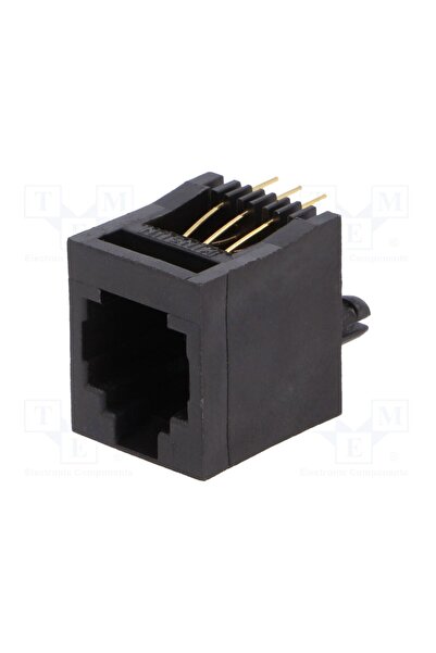 OEM Conector RJ12 ENCITECH RJJ66NFV, soclu, PIN 6, 6p6c, THT, drept