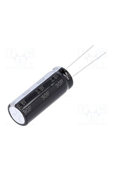 OEM Supercondensator BIGCAP BUP002R8L306FA, THT, 30F, 2,8VDC, ±20%, Ø12,5x34m...