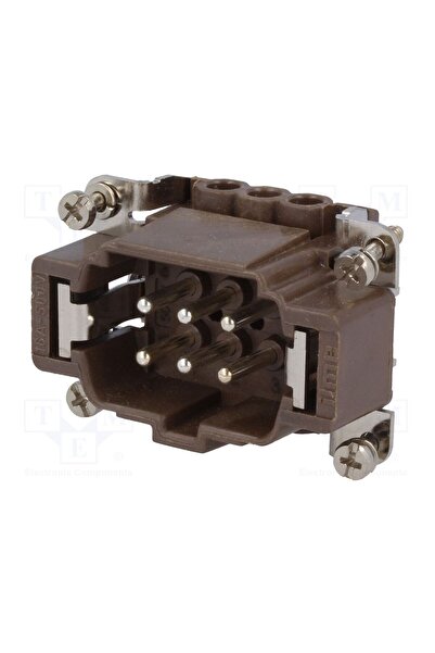 OEM Conector HDC ILME CNEM06RY, tată, 180 °C, 16A, 500V, 6+PE, dimensiune 44.27