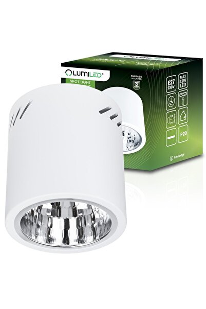 Lumiled Plafonieră fixă rotundă cu montaj aplicat APUS 13 Spot TUBA Alb E27