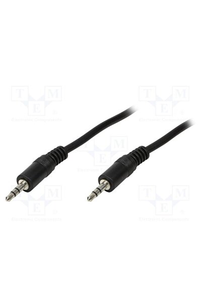 OEM Cablu LOGILINK CA1048, Jack 3,5mm 3pin mufă,din ambele părţi, 200mm, negru