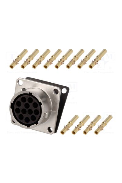 OEM Conector circular AMPHENOL RT001412SNH-K, soclu, PIN 12, mamă, crimpat, R...