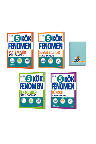 Fenomen Yayıncılık Fenomen 5 KÖK 4Ü SET T-M-F-S Soru Bankası (DEFTER HEDİYE)