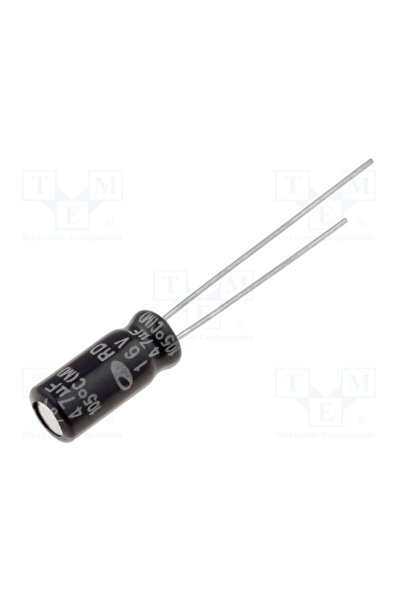 OEM Condensator electrolitic SAMWHA RD1C476M05011BB, THT, 47uF, 16VDC, Ø5x11m...