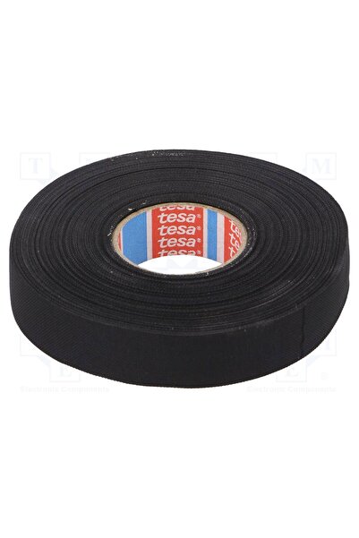 OEM Bandă textilă TESA TESA-51006-19/25, W 19mm, Thk 0,3mm, Automotive, neagr...