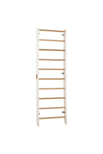rinagym Spalier gimnastic din lemn 230 cm cu bară de tracțiuni – Kombi 1 alb