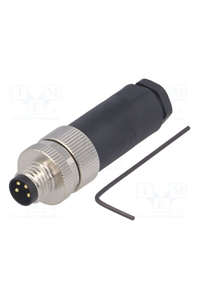 OEM Conector M8 TE Connectivity T4011008041-000, tată, PIN 4, 30V, IP67, drep...