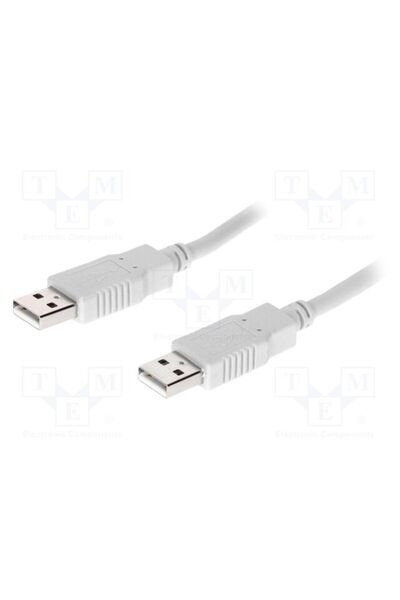 OEM Cablu BQ CABLE CAB-USB2AA/3.0-GY, USB 2.0, USB A mufă,din ambele părţi, 3...