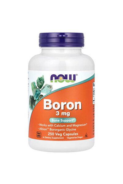 Now Foods Supplement, Boron 3 mg (Bororganic Glycine), Structural Support 250...