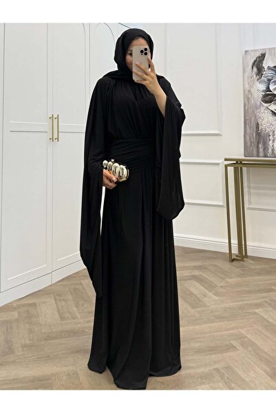 bezenstore ZİYNET YARASA KOL SANDY ABİYE ELBİSE