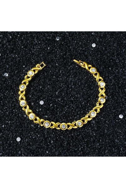 Peach Jewelry Peach Jewerly Unisex Βραχιόλι Με Γεωμετρικό Σχεδιασμό Χρυσό