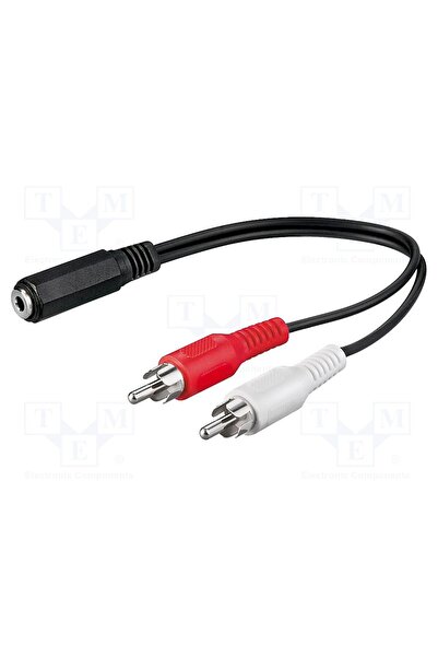 OEM Cablu GOOBAY CABLE-407/0.2, Jack 3,5mm 3pin soclu,RCA mufă x2, 0,2m, negru