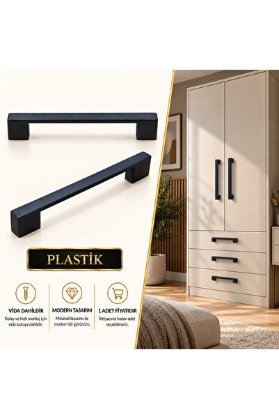alacalı metal&mobilya aksesuarları A-SİYAH KÖPRÜ (PLASTİK) BORU DOLAP-ÇEKMECE...