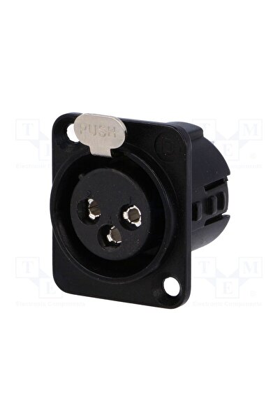 OEM Conector XLR DELTRON 718-0300, soclu, mamă, 15A, 50V, PIN 3, drept, lipir...