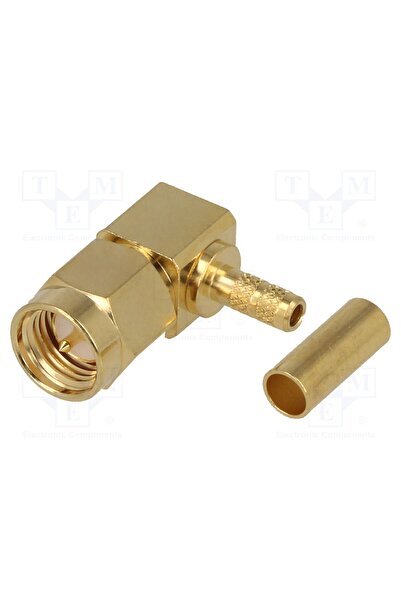 OEM Conector SMA ADAM TECH RF2-01A-02-50-G, mufă, tată, în unghi 90°, LMR100,...